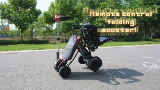 Scooter de mobilité pliable électrique automatique à quatre roues avec batterie au lithium